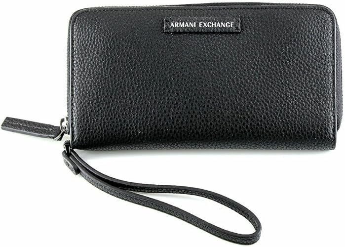 Amazon Armani Exchange アルマーニ エクスチェンジ 財布 ラウンドファスナー長財布 レディース ブランド 正規品 新品 黒 財布