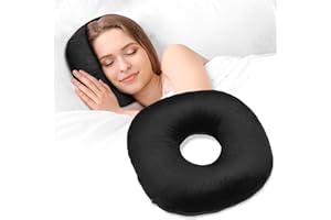 coceyese Ear Piercing Pillow for Side Sleepers with Ear Hole, Donut Pillow for CNH and Ear Pain Ear Inflammation Pressure Sores, Ear Guard Pillow…