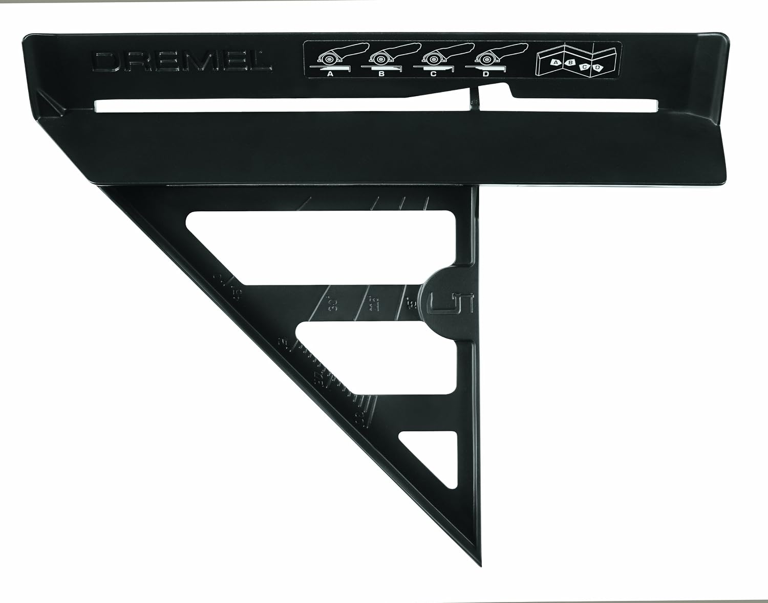 Dremel DSM840 Cutting Guide, Circular Saw Attachment for Mitre Bevel and Straight Cuts, Black