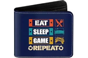 EXXBYELI Teen Boys Cool Wallet Funny Leather Wallets Credit Id Card Cash Holder Black Rfid Blocking Zipper Cute Kawaii Aesthetic Wallets With Coin Pocket Id Window For Teen Boy Male Youth Guys Men Teenager