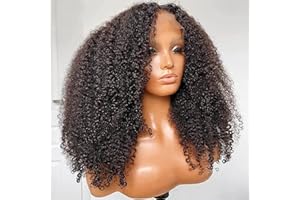 Skouty 24 Inch Kinkycurly Wig Human Hair 13x4 Lace Front Wigs 180 Density Glueless Wigs Human Hair Pre Plucked Brazilian Kinky Straight Wig Lace Frontal Wigs for Black Women Virgin Human Hair