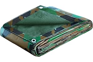 STARPYNG-Multifunctional tarpaulin-7MIL Durable, Waterproof, Weather Proof, Rip and Tear Resistant (camo, 12x12feet)