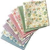 levylisa 8 Pieces 18" x 22" (46cm x 56cm) Cotton 100% Floral Printed Sewing Supplies Fabric for Quilting Patchwork, DIY Craft, Scrapbooking Cloth