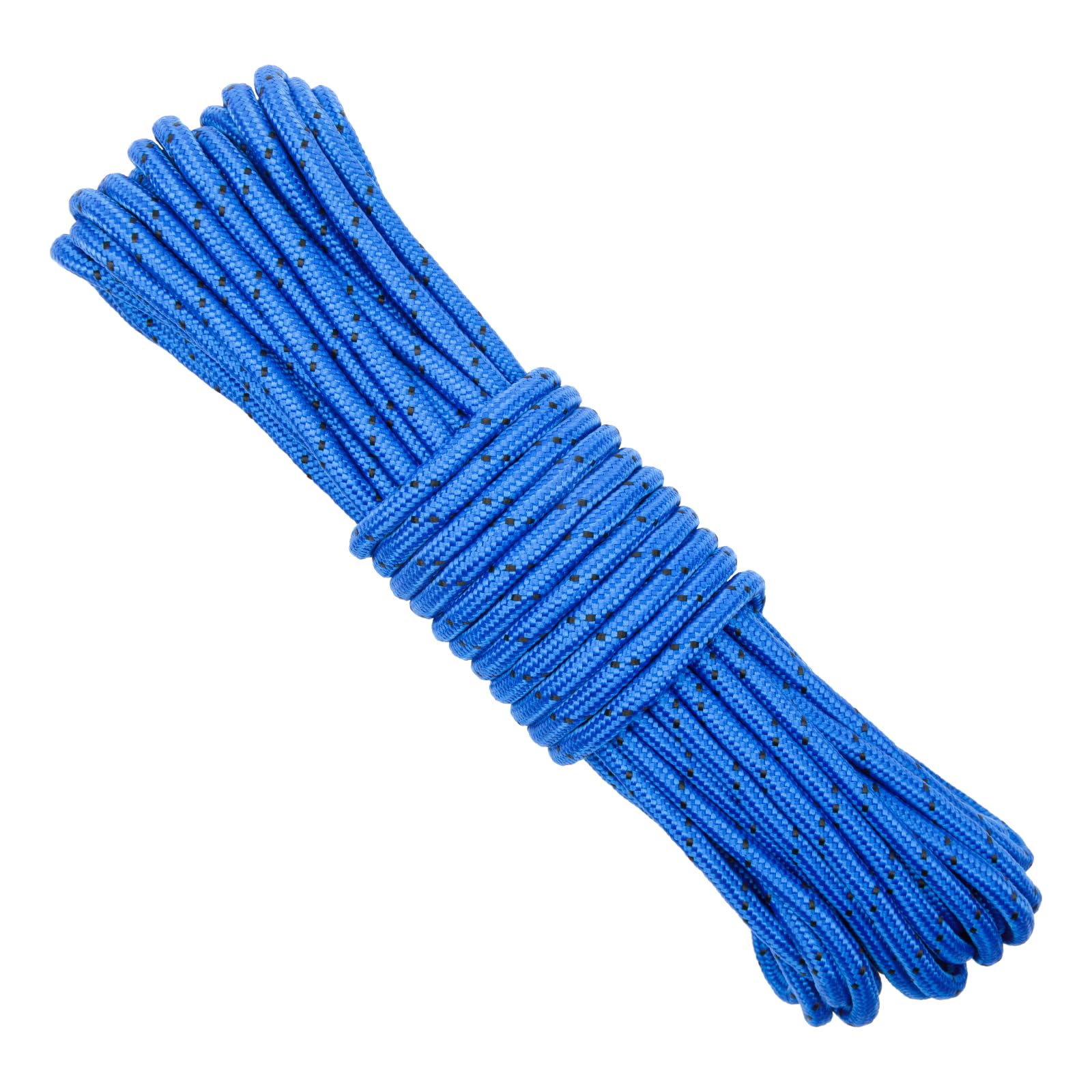 KINGLAKE Blue Nylon Cord Hanging Rope 8mm 20m. Braided Survival, Gardening, Bundling, Workshop Utility Rope