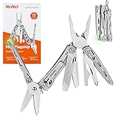 NexTool F12 Mini Multitool, 13-in-1 Keychain Multitool with Serrated Scissors, File and Safety Lock, Upgraded 80Cr14Mov Steel Multi Tool for EDC, Outdoor Adventures and DIY, Gifts for Men