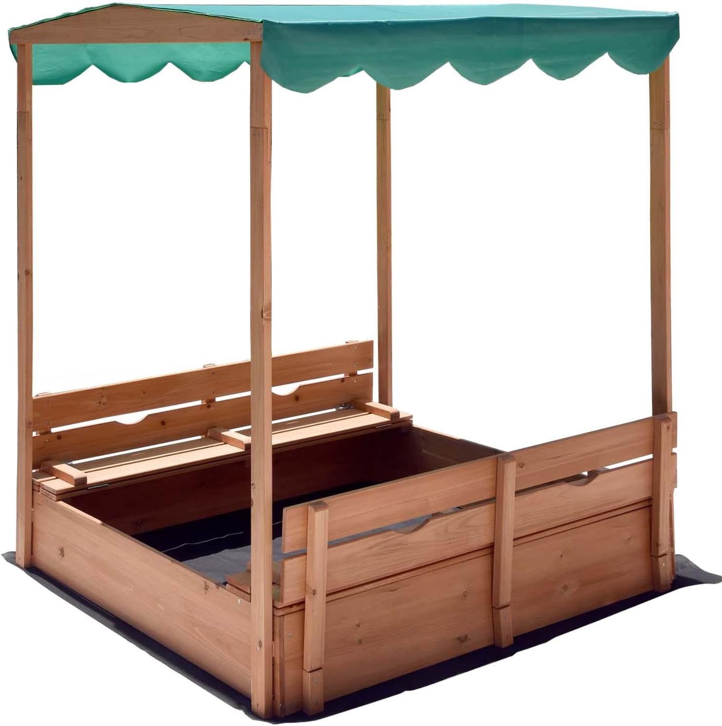 exaco maxi sandbox with protective canopy