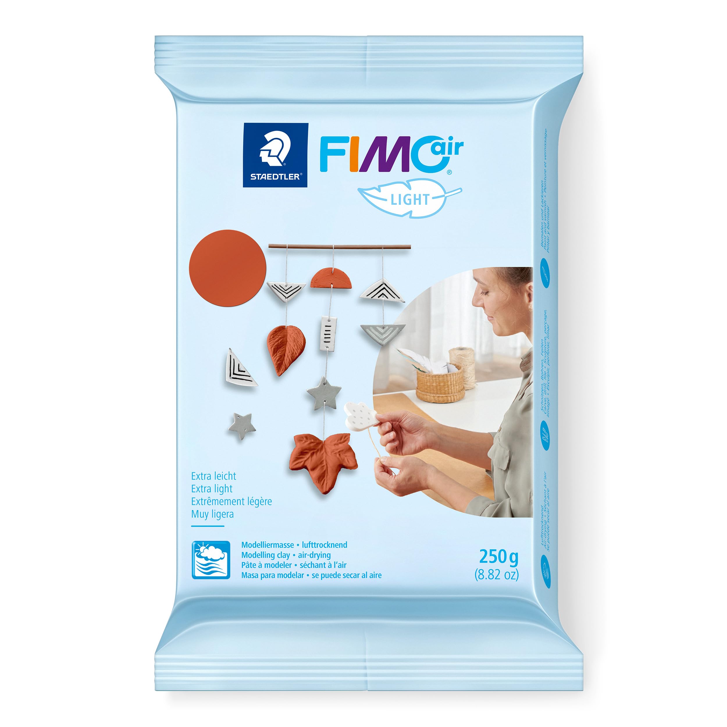 STAEDTLER 8131-76 FIMOair Light - Extra-Light Air Drying Modelling Clay, 250g - Terracotta (Pack of 1) — image 1
