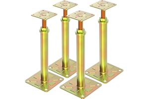 IRENPORU 4 Pack House Jacks for Leveling Adjustable Floor Jack Post Floor Jack for House Foundation Jacks for Leveling Telescoping Jack for Temporary Support Adjustable Range 11 inch - 16 inch
