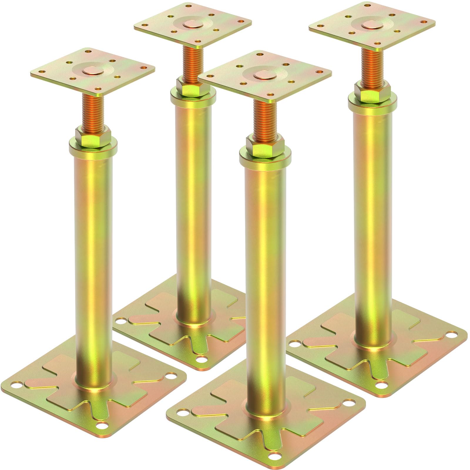 Photo 1 of IRENPORU 4 Pack House Jacks for Leveling Adjustable Floor Jack Post Floor Jack for House Foundation Jacks for Leveling Telescoping Jack for Temporary Support Adjustable Range 11 inch - 16 inch