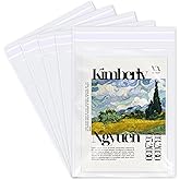 100 Pcs - 8" x 10" Clear Plastic Cellophane Bags - Resealable Self Sealing Cello Bags for Artwork Cards & Envelopes, Photo, P