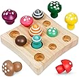 NAODONGLI Montessori Toys for 2 Year Old Boys Girls,Ealry Preschool Educational Learning Color Sorting & Mushroom Puzzle Matching Games Easter Basket Stuffers Gift for Toddlers
