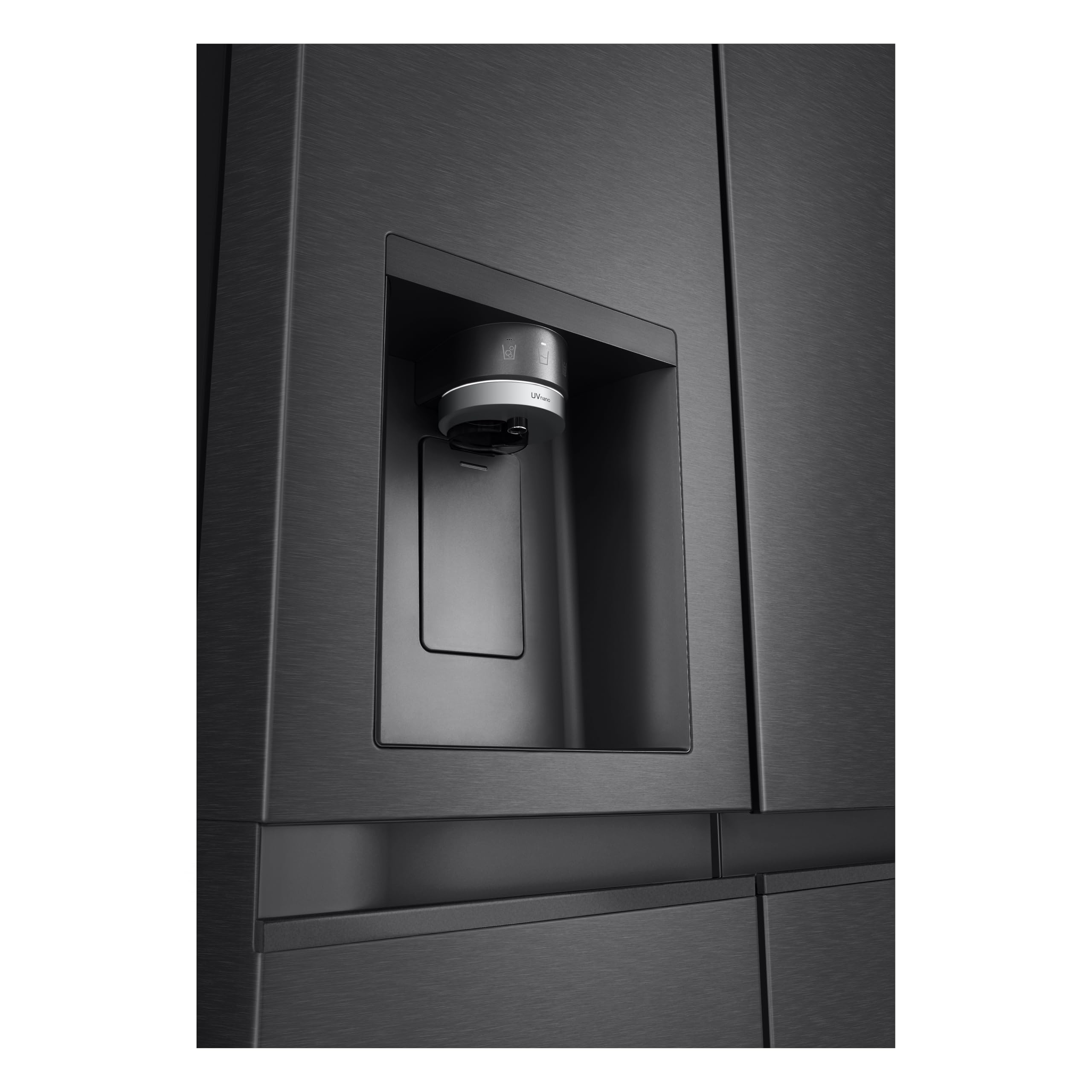 LG GSLE81EPBD Side-by-Side Kühlschrank, 628 L, mit Eis-, Crushed Ice- & Wasserspender, UVnano, LINEARCooling®, DoorCooling+, Total NoFrost, Wassertank, Wi-Fi, Smart Inverter, Schwarz [Energieklasse D] 8