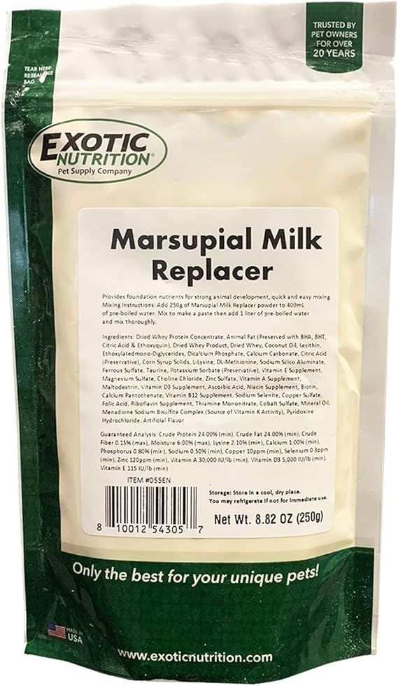 Marsupial Milk Replacer (250 g.) Healthy Powdered Formula for Baby Animals