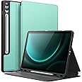 JETech Case for Samsung Galaxy Tab S9 FE+ / S9 FE Plus 12.4-Inch with S Pen Holder, Slim Folio Stand Protective Tablet Cover, Multi-Angle Viewing (Green)