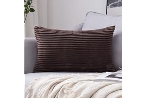MIULEE Corduroy Soft Solid Decorative Square Throw Pillow Cover Cushion Cases Pillow Cases for Couch Sofa Bedroom Car 12 x 20