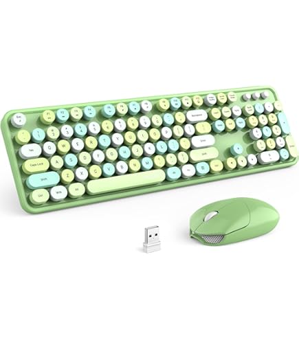 Amazon.com: KNOWSQT Wireless Keyboard and Mouse Combo, Green 104