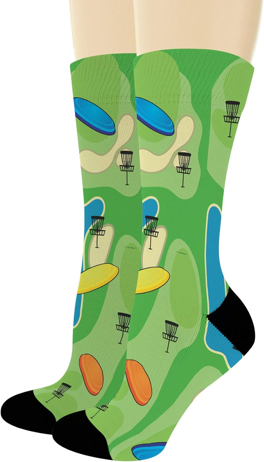Disc Golf Gifts for Men and Women Disc Golf Socks Sports Themed Socks 1