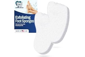 HartFelt Foot Exfoliating Sponge | Chemical-Free Foot Scrubbers for Smooth & Soft Feet | Gentle Sponge Pad for Callus Removal, Dead Skin & Cleansing | Made in USA - 2 Count