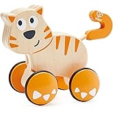 Hape Cat Wooden Push Activity Toy - Toddlers 12 Months