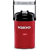 Igloo Laguna Pro Half Gallon Jug, Red Star | Insulated Sport Jug, Holds 64 oz, Gasketed Leak-Resistant Lid, Chain Links Hooks, Rubberized Grip Handle