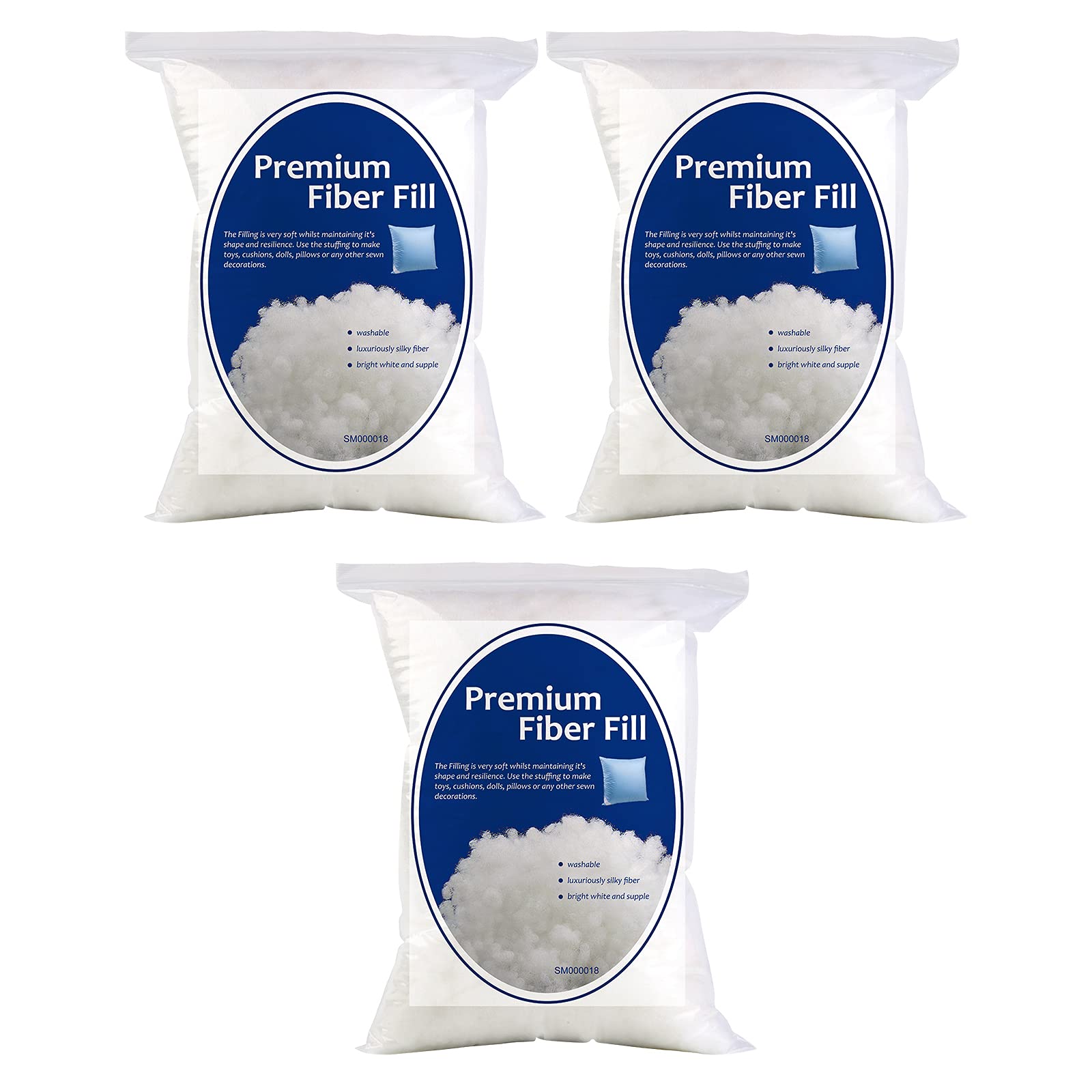 300g/10.5oz Polyester Fiber Fill, Premium Fiber Fill Stuffing, Fluff
