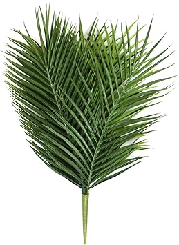 Amazon Com Hojas Artificiales De Palma Para Plantas Hojas De Arbusto Verde Tropical Imitacion De Palmera Hojas Para El Hogar Cocina Fiesta Arreglos De Flores Decoracion De Boda 25 Furniture Decor