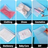 HCSSZ 24 Pcs Reusable Ziplock Bags 5 Sizes Travel Clothes Storage Waterproof view 6