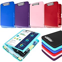 6 Pack Large Plastic Clipboard with Storage Plastic
