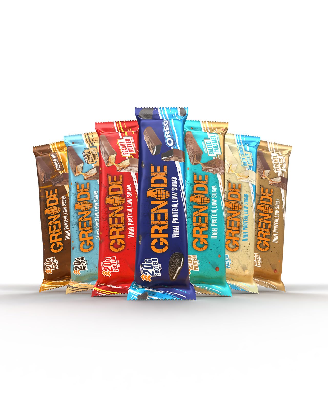Grenade High Protein, Low Sugar Bar - Chocolate Chip Cookie Dough, 12 x 60 g (Packaging May Vary)