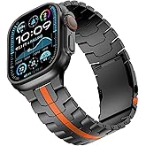 J NewJayson Titanium Watch Band Compatible with Apple Watch Ultra 2/1 Band 49mm 46mm 45mm 44mm iWatch Ultra Series 10/9/8/7/SE/6/5/4/3 for Men, with Secure Clasp