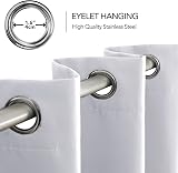 Deconovo Curtains Thermal Insulated Blackout Ring Top 52x63 Silver Grey 1 Pair view 6