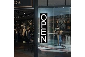 NEONAWALL Open Signs for Business 12V/2A Ultra Bright LED Neon Open Sign 16 Inch Lighted Open Sign Electric Light Up Open Sign for Business Storefront Window Glass Door Retail Shop Store Bar Salon Restaurant,Vertical White