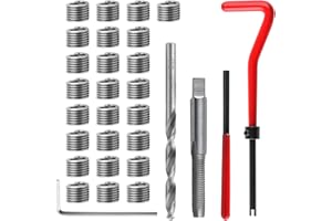 LEONTOOL 30 Piece Helicoil Thread Repair Kit, M6 x 1.0mm Helicoil Kit HSS Drill Metric Bolt Thread Repair Insert Kit, Portabl