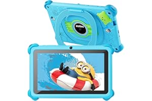 zcobro Kids Tablet Toddler 7 inch Kids Learning Tablet 32GB WiFi Tablets with Shockproof Case, YouTube, GMS, Parental Control, Dual Camera for Boys Girls Preinstalled Educational Games, Blue