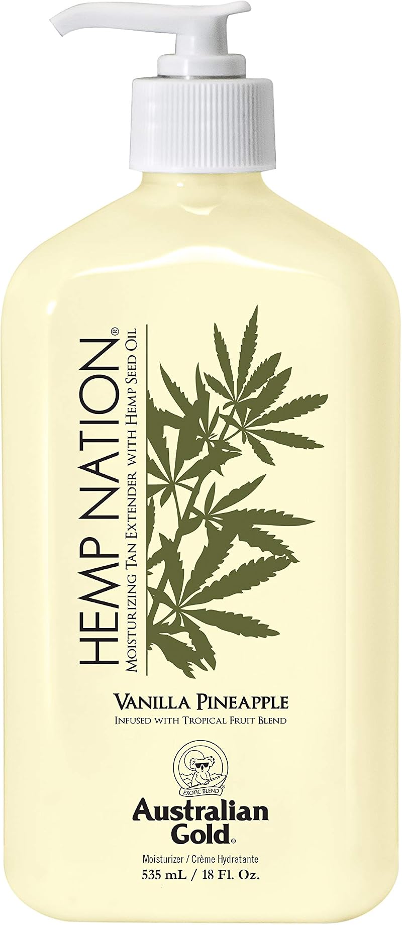 Australian Gold Hemp Nation Vanilla Pineapple Tan Extender Lotion 535ml