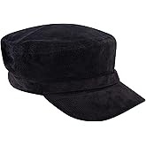 C & C California Fisherman Hat, Corduroy Cotton Sailor Cap with Button Snap Closure