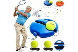 Solo Tennis Trainer Rebound Ball with String, Self Practice Tennis Training Kit, Water Fillable Weighted Base, Tangle-Free Po