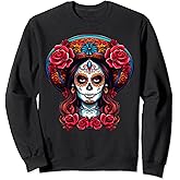 De Los Muertos La Catrina Sugar Skull Sweatshirt