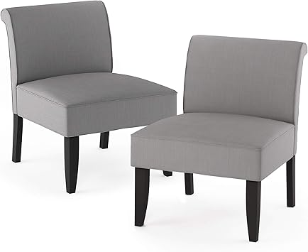 Amazon Com Furinno Fc19700gy Belfort Slipper Chair Dark Grey