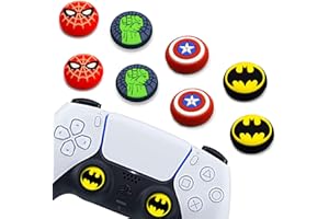 8PCS Analog Thumb Grip Stick Cover, Wireless Controllers Game Remote Joystick Cap, Non-Slip Silicone Handle Protection Cover