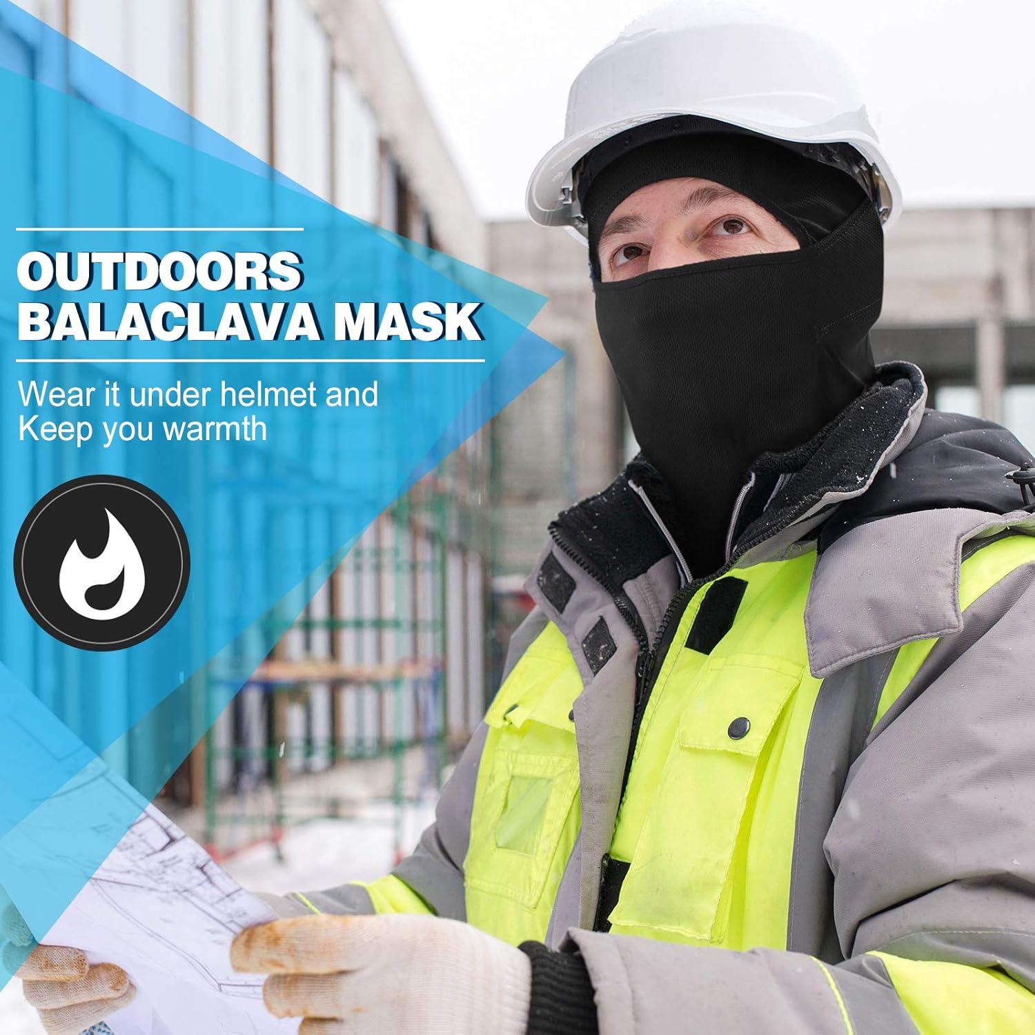 Balaclava Ski Mask Warmth Face Mask-Cold Weather Cycling Motorcycling (Helmet Friendly): Clothing