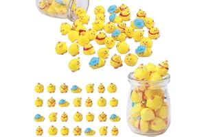 dsooldre 60 Psc Mini Resin Chicken Miniature Chicken Figurine Cute Tiny Resin Animals 6 of Little Chickens Dollhouse Garden Accessories Micro Landscape DIY Home Outdoor Party Decor