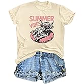 BINTEHGS Western Cowgirl Tshirts for Women Vintage Graphic Tees Country Summer Shirts Cow Print Shirt Womens Casual Tops