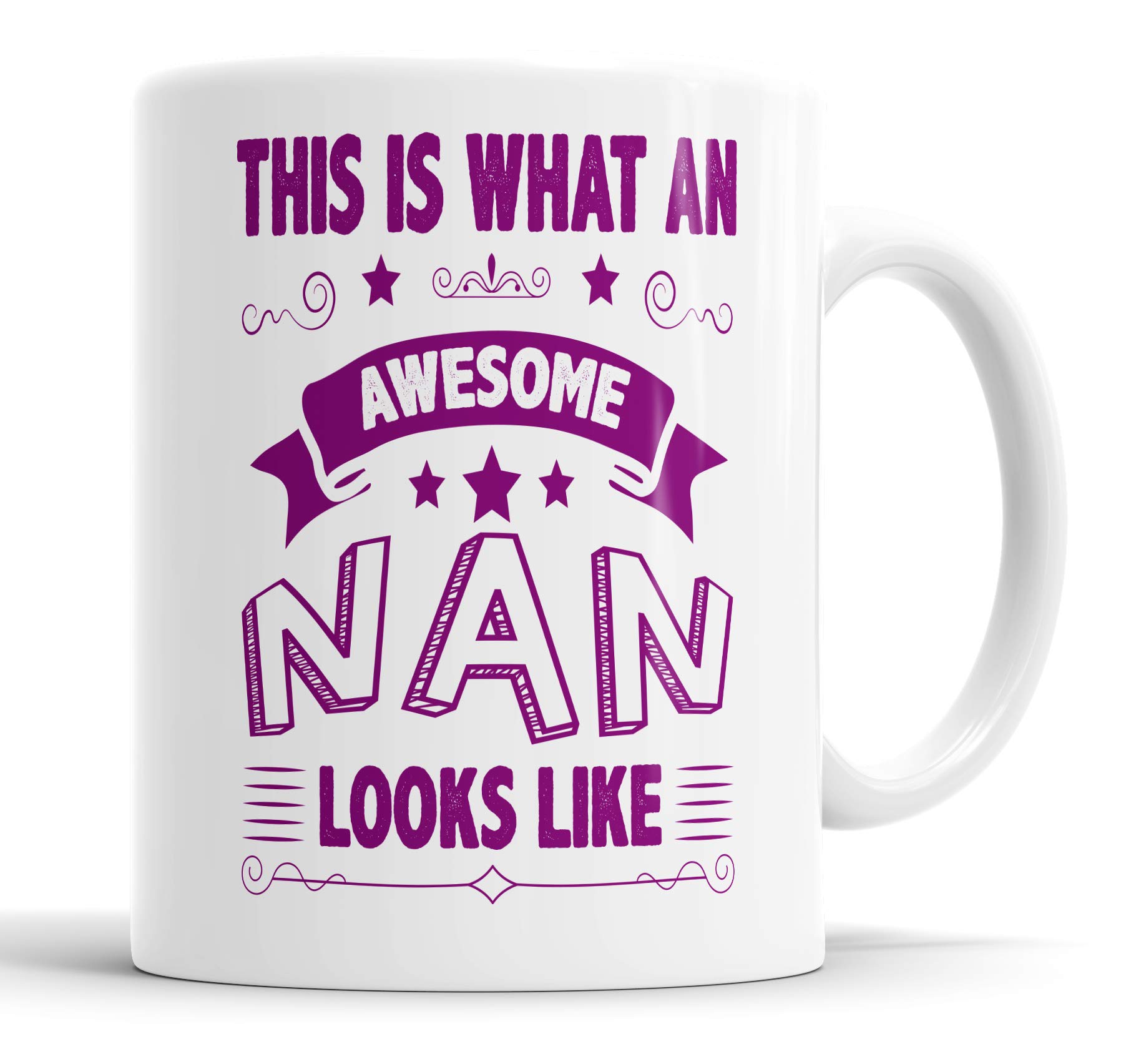 This is What an Awesome Nan Looks Like Mug Humour, Joke, Leaving Present, Friend Gift Cup Birthday Christmas, Ceramic Mugs