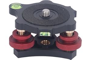 Tripod Head Leveling Base, Aluminum Alloy, 3 Bubble Level, Macro Panoramic Photography, for Camera, Tripod, Monopod, Sliders