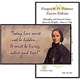 Gifts by Lulee, LLC Saint Frances Xavier Cabrini Mother Cabrini Silver Oxidized Medal and Blessed Prayer Card Together as a Set of Separate Your ChoiceYou Choose (Card)
