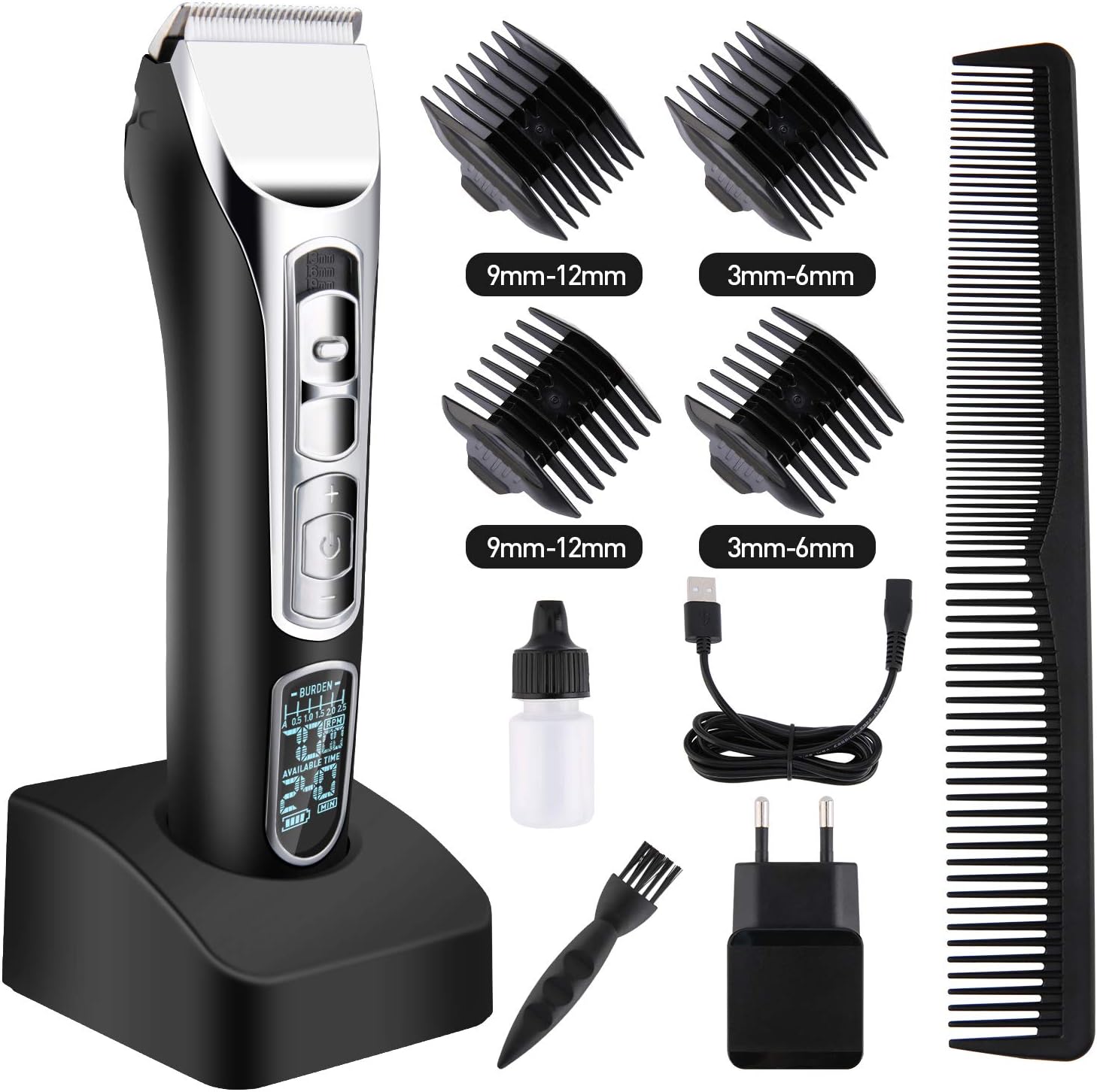 Lovebay Haarschneidemaschine Profi Haarschneider Maschine mit Keramik-/Titaniumklingen USB Haarschneidegerät Kinder für Akku-und Netzbetrieb Männer Rasierer Bartschneider Haartrimmer Herren