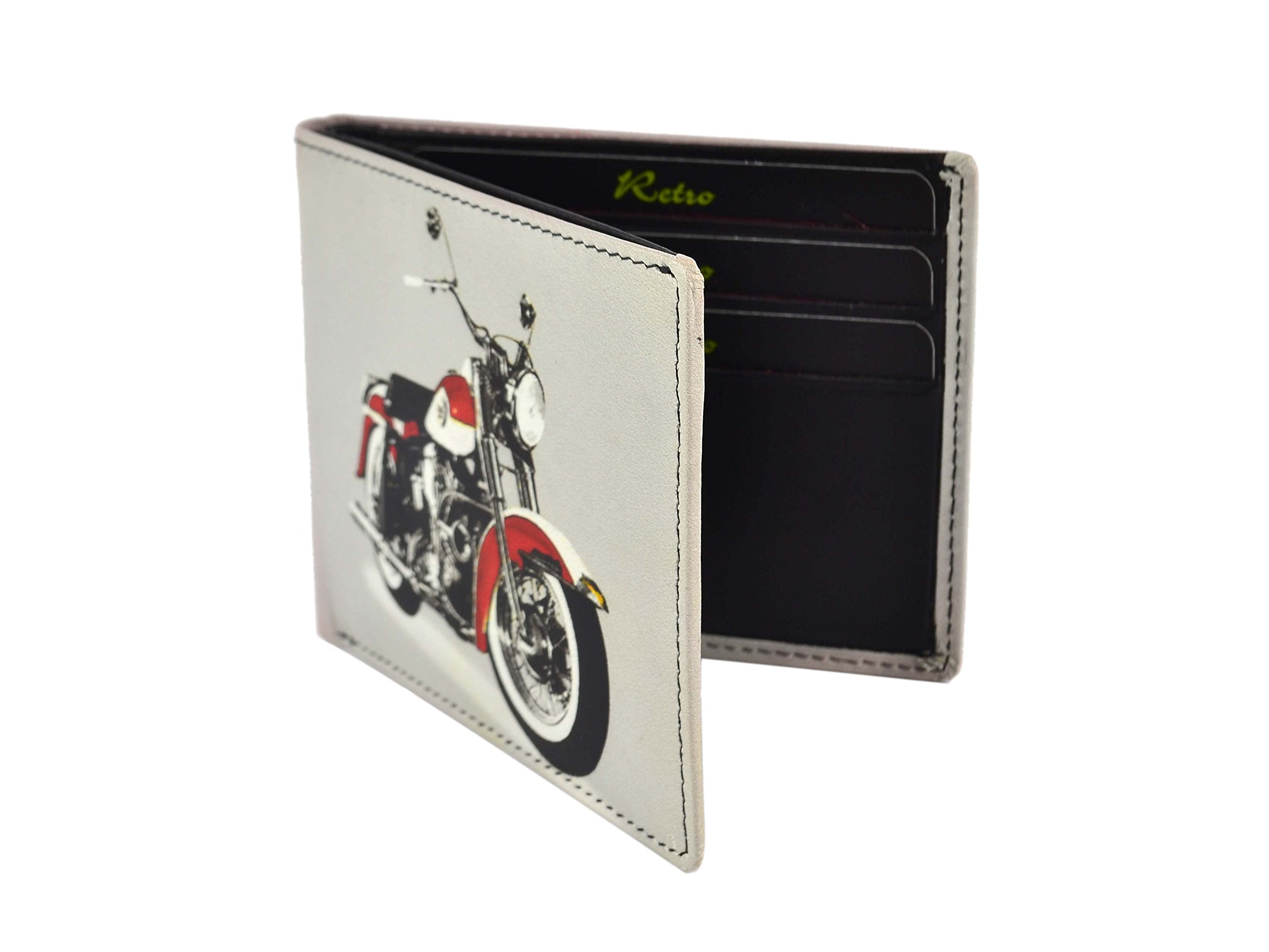 Golunski Retro Motorbike Real Leather Three Fold Gents Wallet - Style 7-542