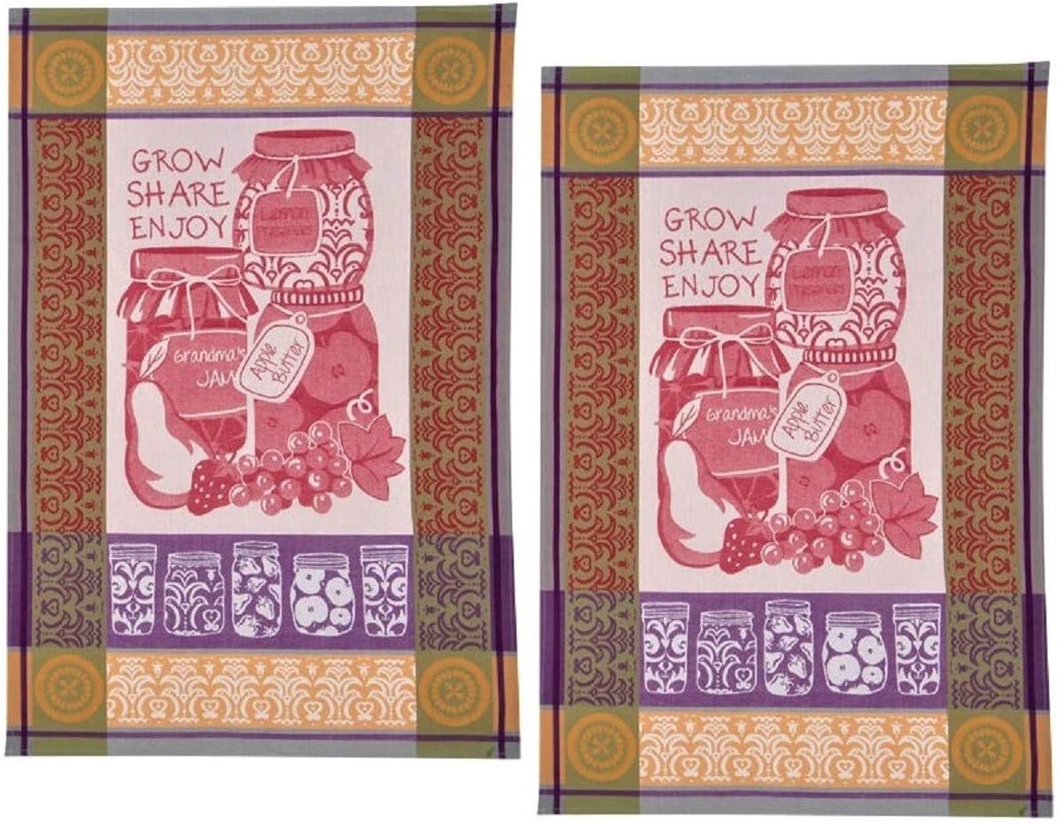Kay Dee Designs Canning & Mason Jars Jacquard Kitchen Tea Towels, Set of 2 Canning