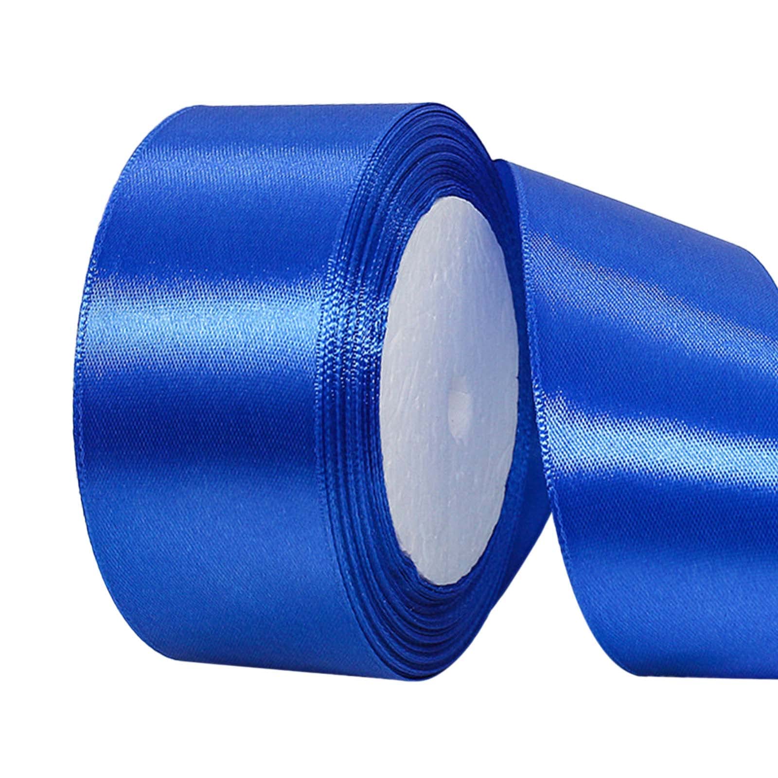 3 Inch 22m Wide Royal Blue Ribbon, 40mm Ribbon Royal Blue Fabric Large Solid Satin Ribbons Polyester Double Sided Ribbons for Union Jack Easter Xmas Birthday Party Gift Wapping,Hair Bows,Sewing,Crafts